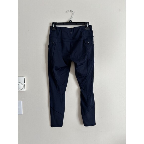 Athleta Small Capri Leggings Sheer Panel‎ Stretch Athletic Athleisure - Picture 4 of 5